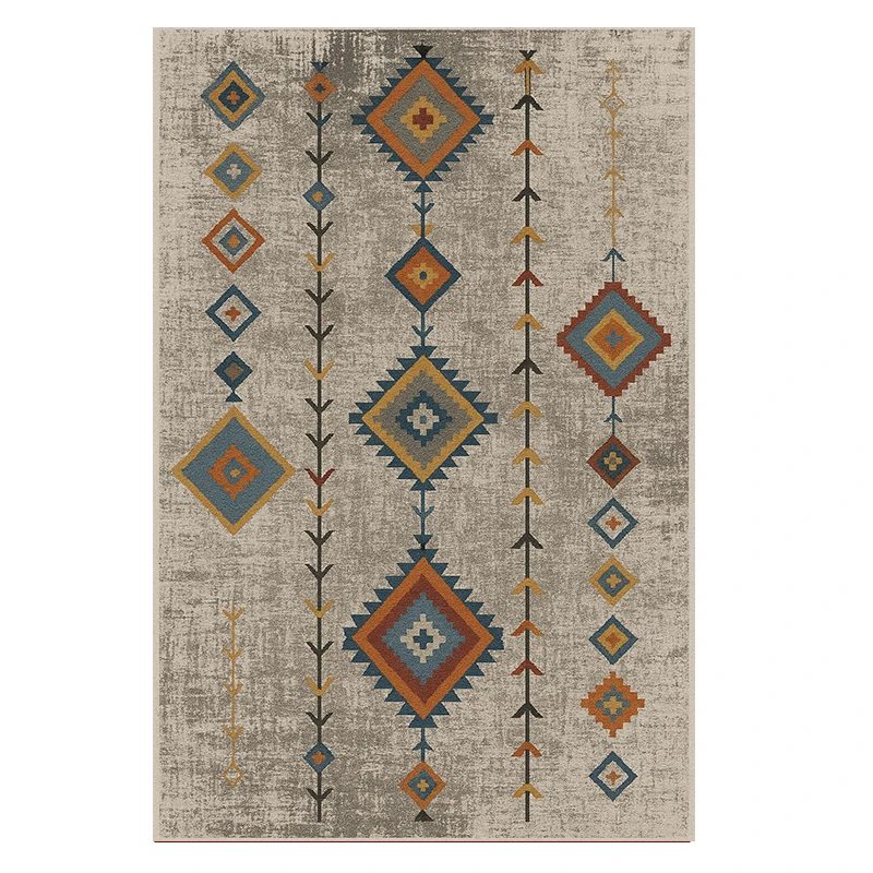 فرش ماشینی 1000 شانه زمینه کرم حاشیه کرم مدل مراکشی کد MHX.001.1