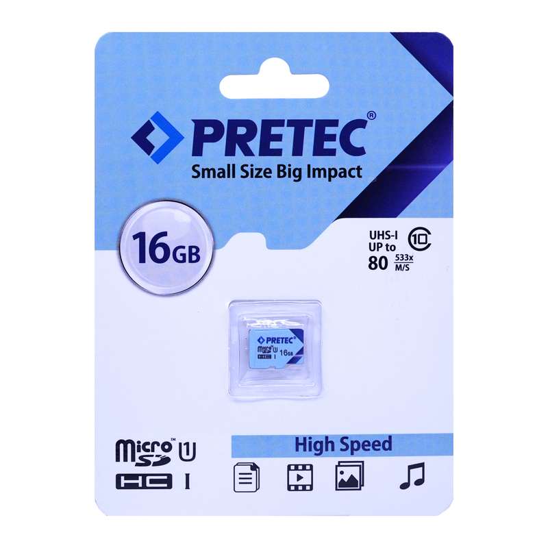 کارت حافظه microSDXC پریتک مدل small کلاس 10 استاندارد UHS-I U1 سرعت 80MBps ظرفیت 16 گیگابایت کارت حافظه microSDXC پریتک مدل small کلاس 10 استاندارد UHS-I U1 سرعت 80MBps ظرفیت 16 گیگابایت