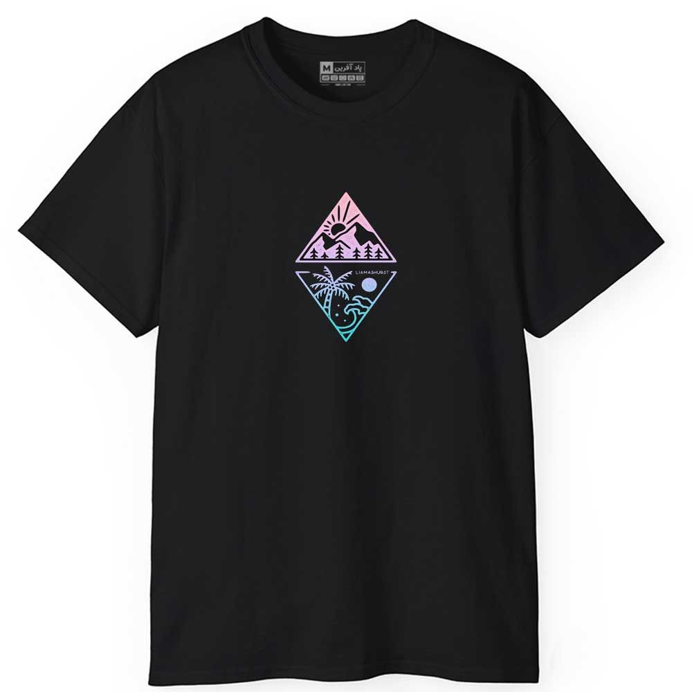 تی شرت آستین کوتاه مردانه پاد آفرین مدل طبیعت کد 0438 - - 6