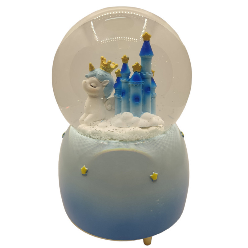 گوی موزیکال مدل چراغ دار طرح یونیکورن