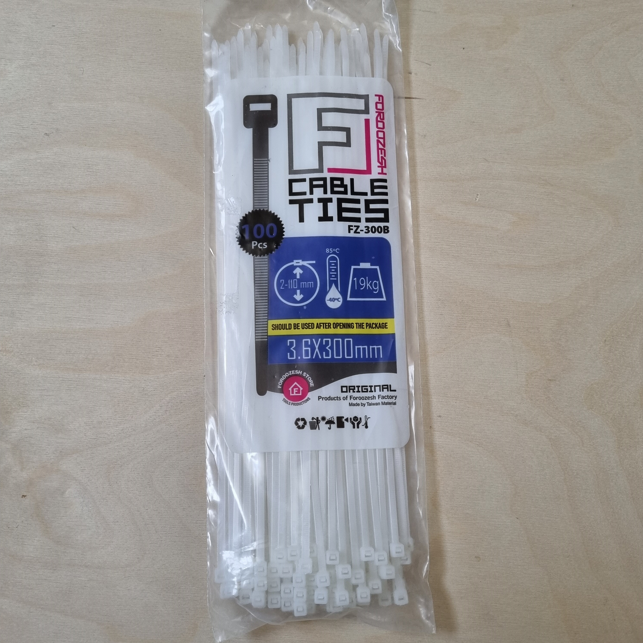 بست کمربندی فروزش مدل F30 بسته 100 عددی