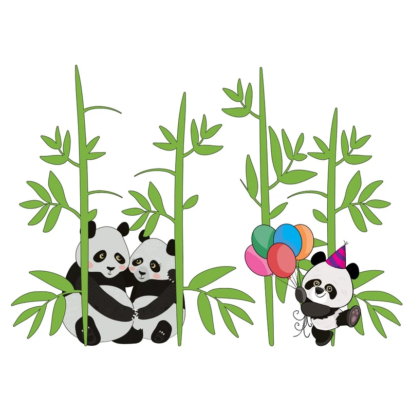 استیکر سالسو طرح Family Panda