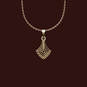 گردنبند طلا 18 عیار زنانه مدوپد مدل هندسی کد W2-1-1171