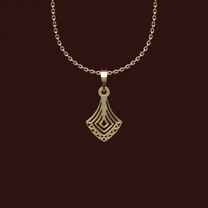 گردنبند طلا 18 عیار زنانه مدوپد مدل هندسی کد W2-1-1171