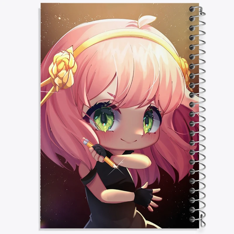 دفتر ژورنال نویسی 50 برگ خندالو مدل نقطه ای طرح آنیا فورجر انیمه اسپای ایکس کد F2836