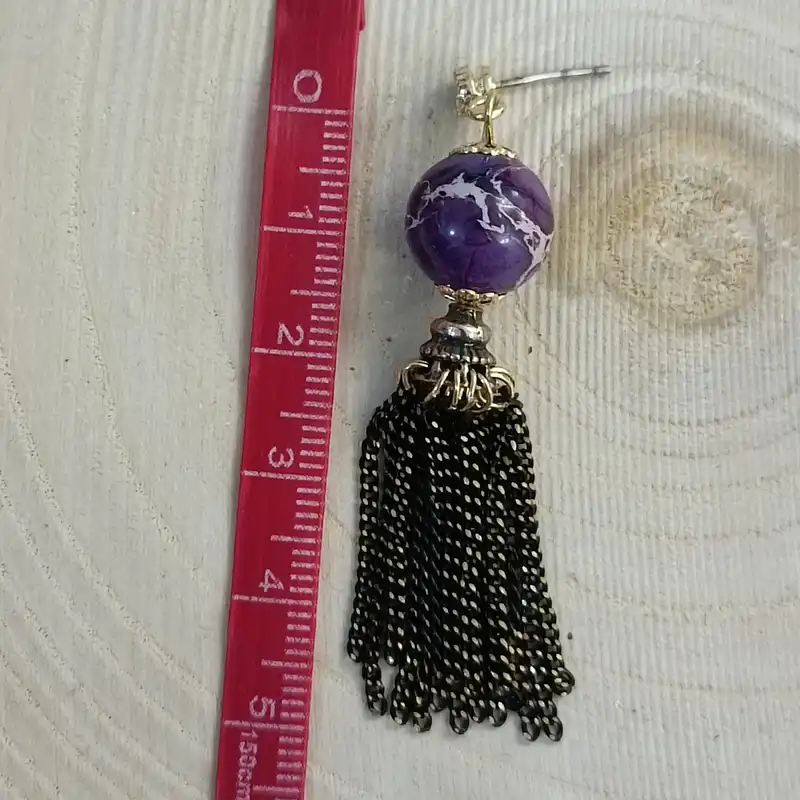 گوشواره زنانه مدل سنتی چینی نگین دار