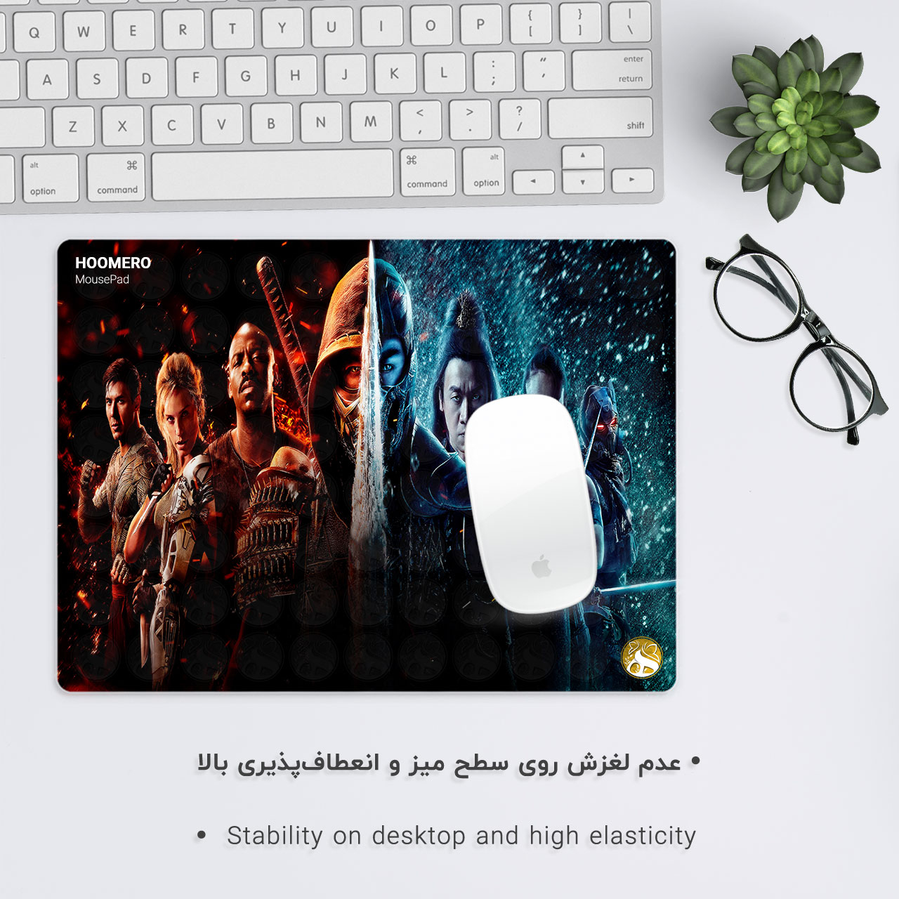 ماوس پد هومرو مدل A3550 طرح مورتال کامبت