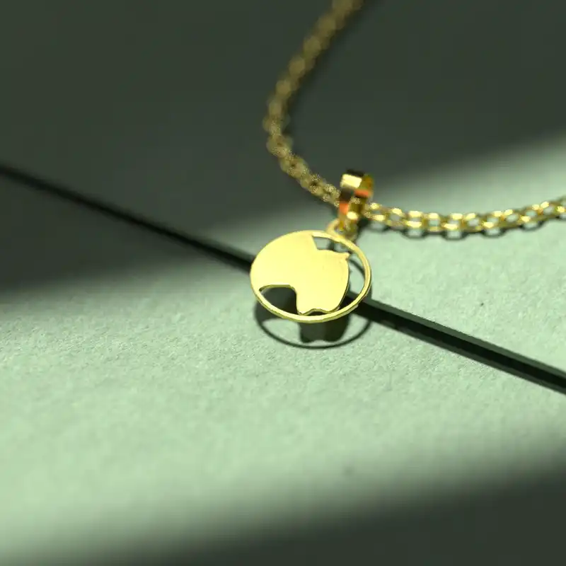 گردنبند طلا 18 عیار زنانه مدوپد مدل گاومیش کد B3-1-1176