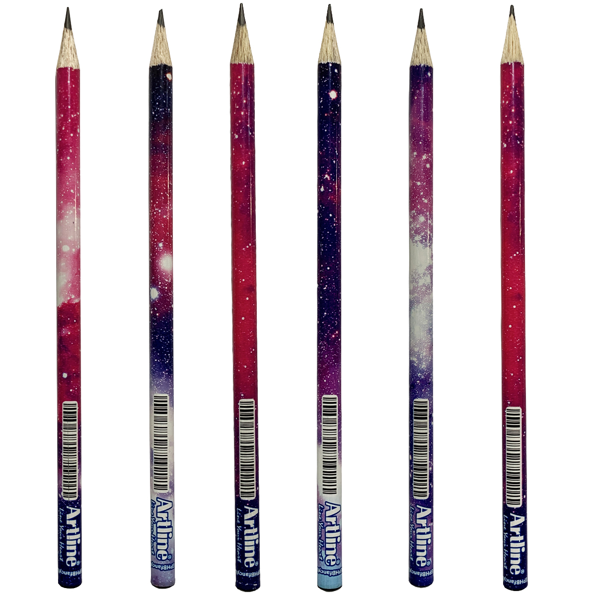 مداد مشکی  آرت لاین کد EPH-006 مجموعه 6 عددی