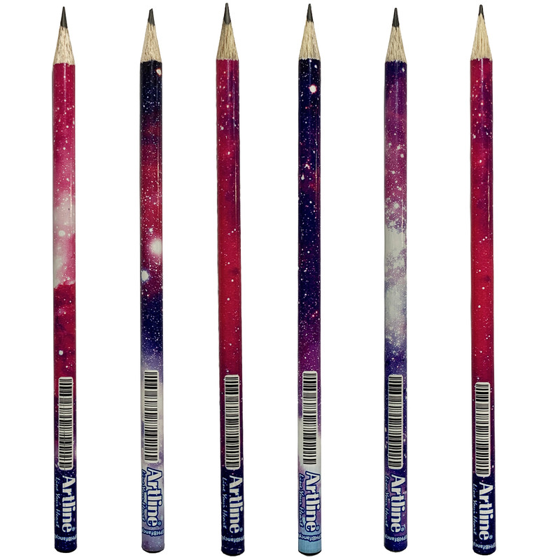 مداد مشکی آرت لاین کد EPH-006 مجموعه 6 عددی