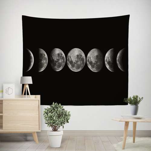 پوستر پارچه ای طرح بکدراپ ماه