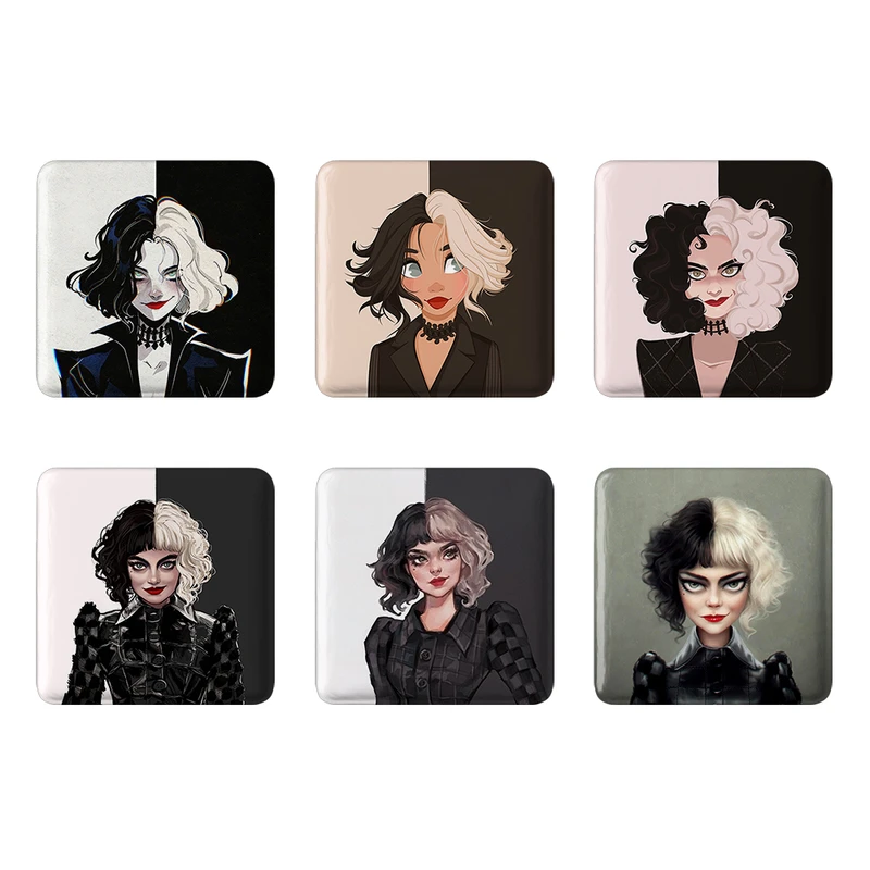 مگنت خندالو مدل  کروئلا Cruella کد 397A مجموعه 6 عددی