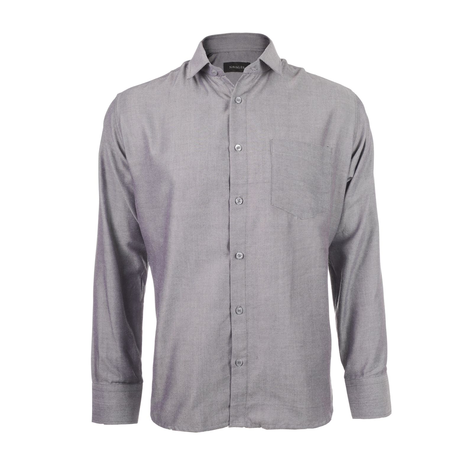 پیراهن آستین بلند مردانه ناوالس مدل Pk3-8020-GY -  - 1