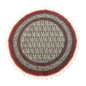 رومیزی قلمکار زابلیان مدل Sq120 طرح بادامی