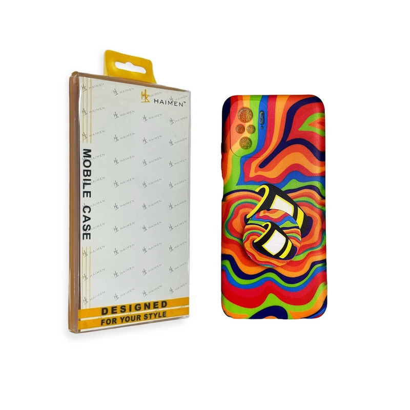 کاور هوآنمین مدل HN طرح COFFEE مناسب برای گوشی موبایل شیائومی Poco M5S / Redmi Note 10 4G / Redmi Note 10s به همراه پاپ سوکت