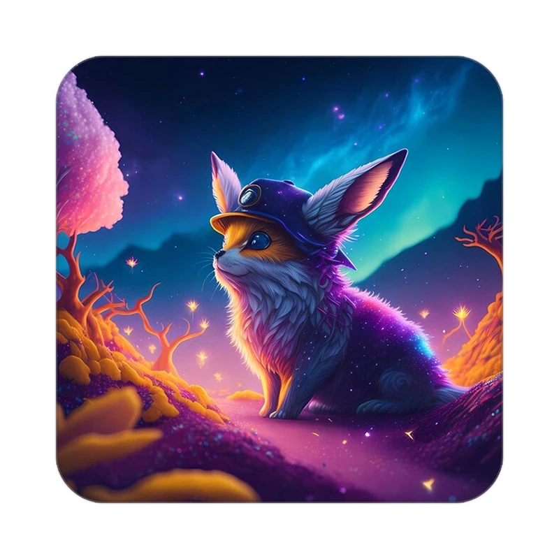 زیر لیوانی کاکتی طرح حیوانات رنگی مدل mp26601