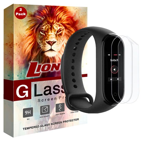 محافظ صفحه نمایش لایونکس مدل FSP مناسب برای مچ بند هوشمند شیائومی Mi Band 5 بسته دو عددی