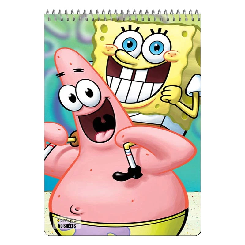 دفتر نقاشی 50 برگ سیمی کارنیکا طرح باب اسفنجی spong bob کد 51727