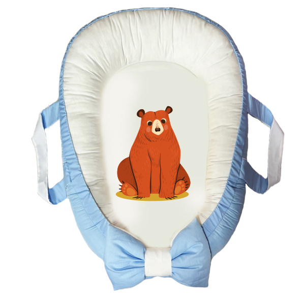 سرویس خواب سه تکه نوزاد مدل گارد محافظ دار طرح خرس کد 025