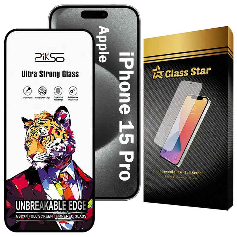 محافظ صفحه نمایش گلس استار مدل PICSOG مناسب برای گوشی موبایل اپل iPhone 15 Pro