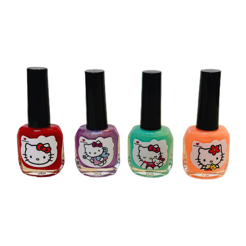 لاک کریستال دایموند مدل Hello Kitty بسته 4 عددی