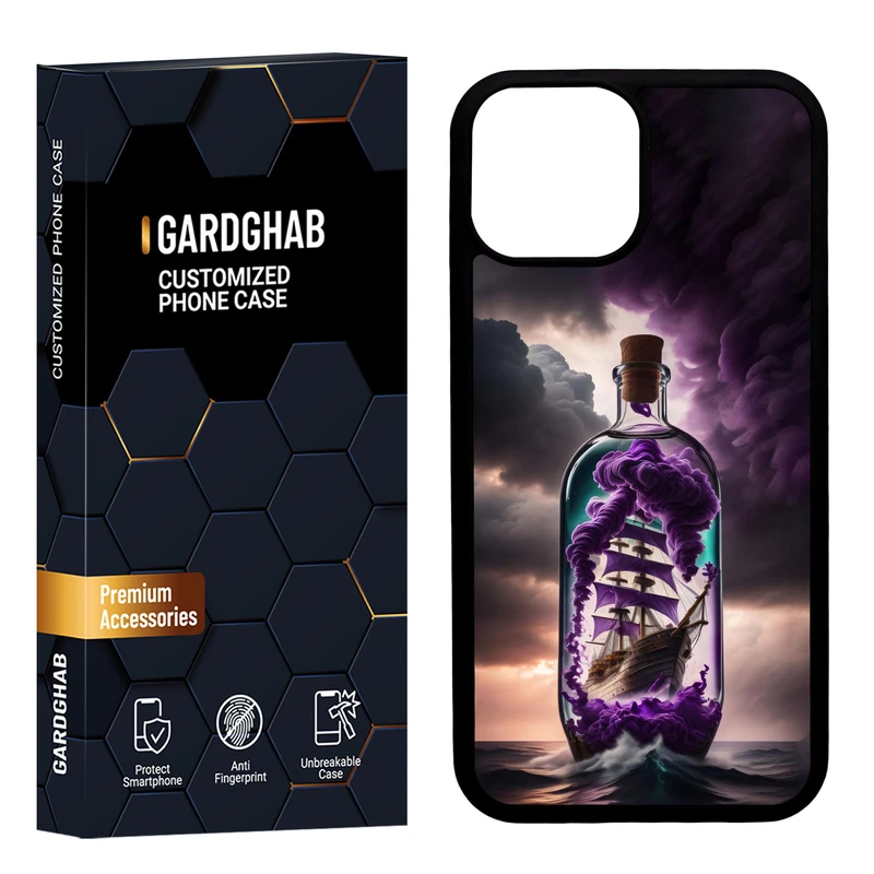 کاور گارد قاب مدل دور ژله ای هنری مناسب برای گوشی موبایل اپل iPhone 13 Mini