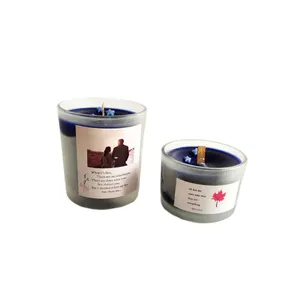 شمع دست ساز مدل لیوانی رنگ یخچالی بسته 2 عددی