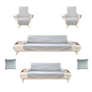 نقد و بررسی کاور مبل 7 نفره پوشپاک کاور مدل Cushion 7-160 توسط خریداران