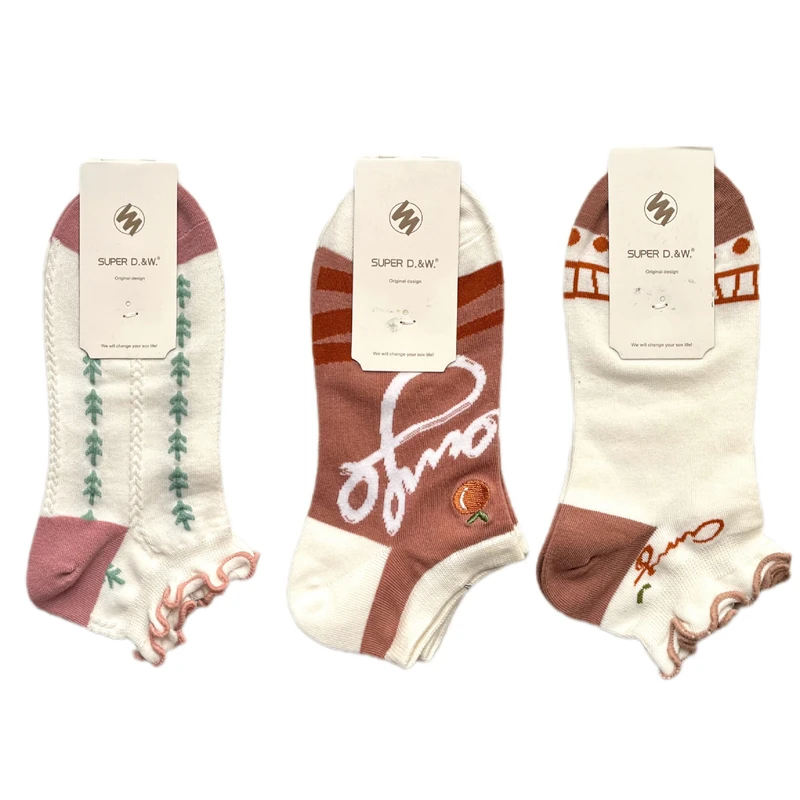 جوراب ساق کوتاه زنانه مدل ۱۰۵۴۹ بسته 3 عددی