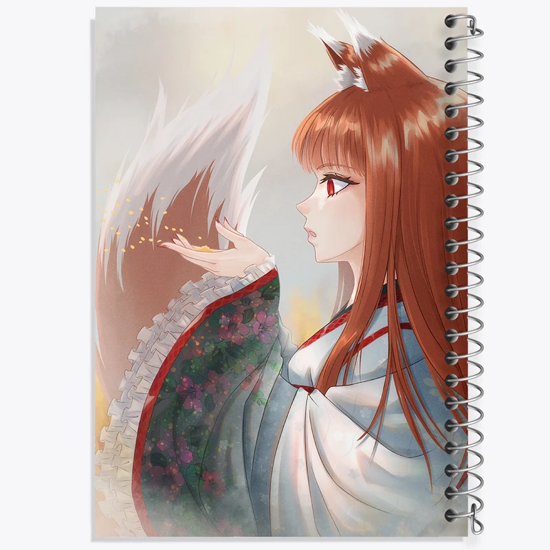 دفتر مشق 50 برگ خندالو طرح هولو انیمه ادویه و گرگ کد 36146