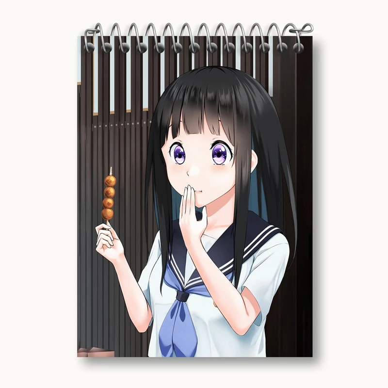 دفتر یادداشت 50 برگ خندالو مدل چیتاندا انیمه هیوکا Hyouka کد 17092