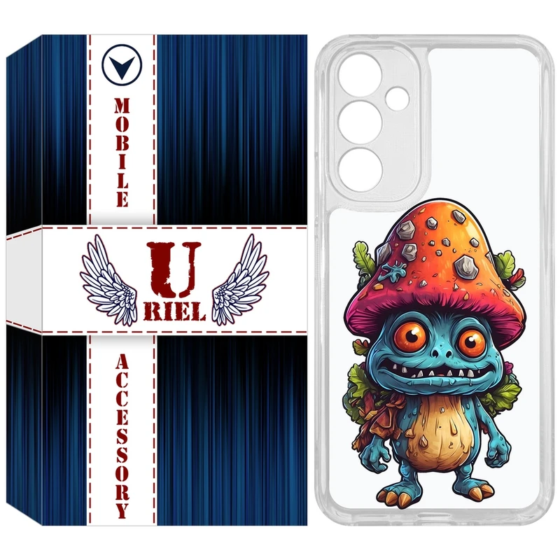 کاور یوریل مدل Clear کد 47 طرح قارچ مناسب برای گوشی موبایل سامسونگ Galaxy A54