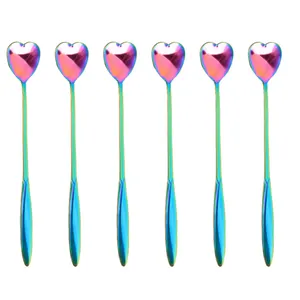 قاشق شربت خوری مدل قلبی کد 00576 مجموعه 6 عددی