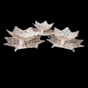 ست 6 تکه آجیل خوری ملیله کاری مدل پریا کد 201