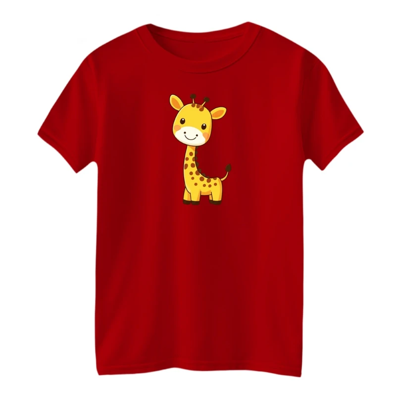 تی شرت آستین کوتاه بچگانه مدل زرافه کد01