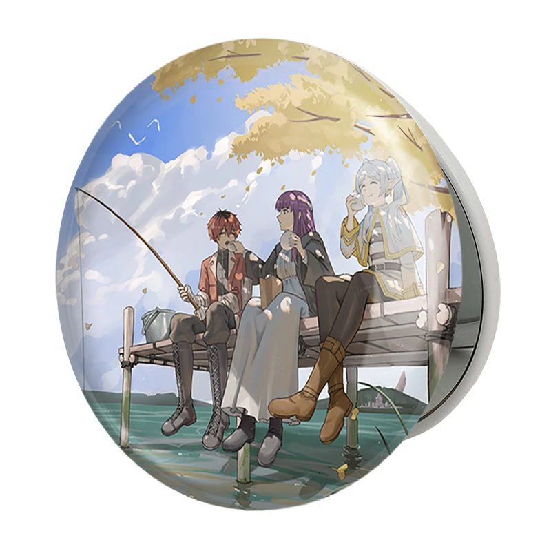 آینه جیبی خندالو طرح انیمه فریرن (Frieren) مدل تاشو کد 33848