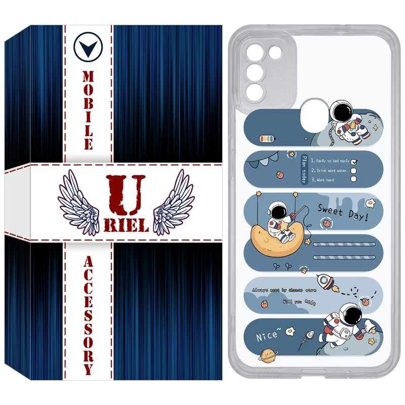 کاور یوریل مدل Clear کد 18 طرح فضانورد مناسب برای گوشی موبایل سامسونگ Galaxy A11 / M11