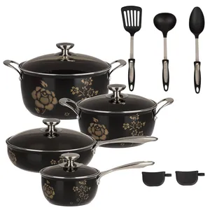 سرویس پخت و پز سیلیکون 13 پارچه ناب استیل