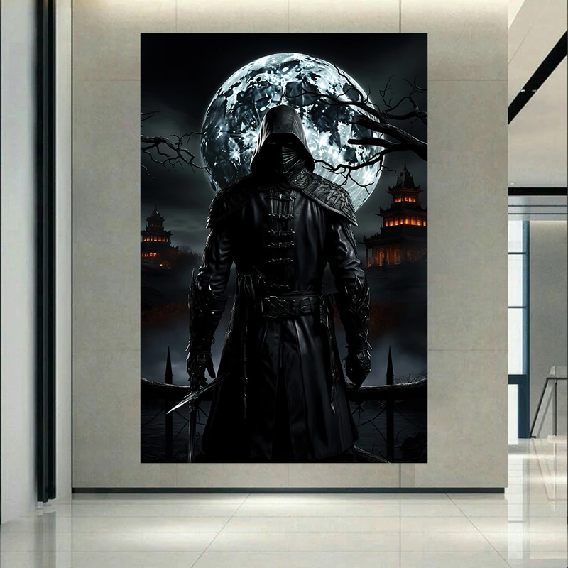 تابلو بوم طرح نینجا مدل مشکی کد AR304990