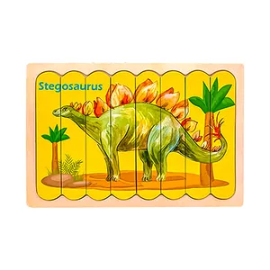پازل آموزشی مدل دو وجهی طرح Stegosaurus & Tanystropheus