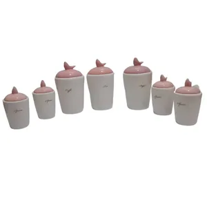 ست جا ادویه 7 پارچه طرح پرنده