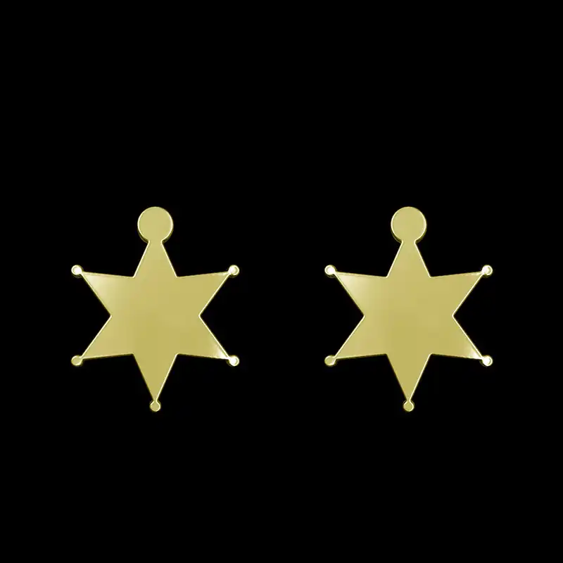 گوشواره طلا 18 عیار زنانه مدوپد مدل ستاره کد GA1-15363