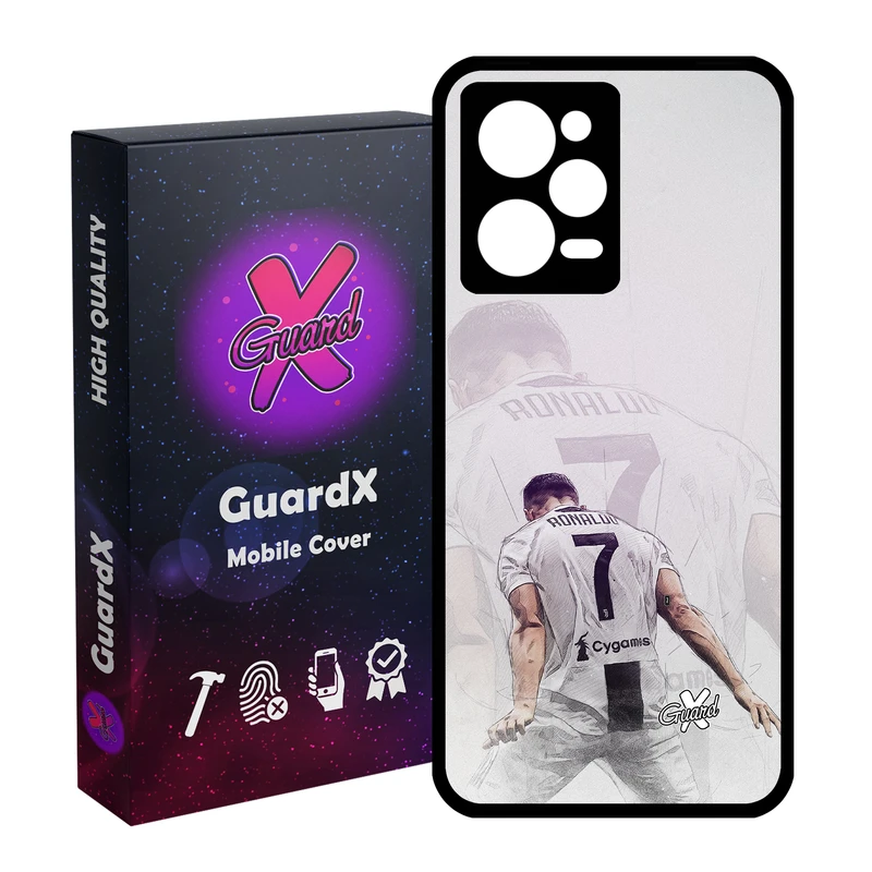 کاور گارد ایکس طرح CR7 مدل Glass10189 مناسب برای گوشی موبایل شیائومی Redmi Note 12 Pro 5G/Poco X5 Pro 5G/Note 12 Pro Pro speed