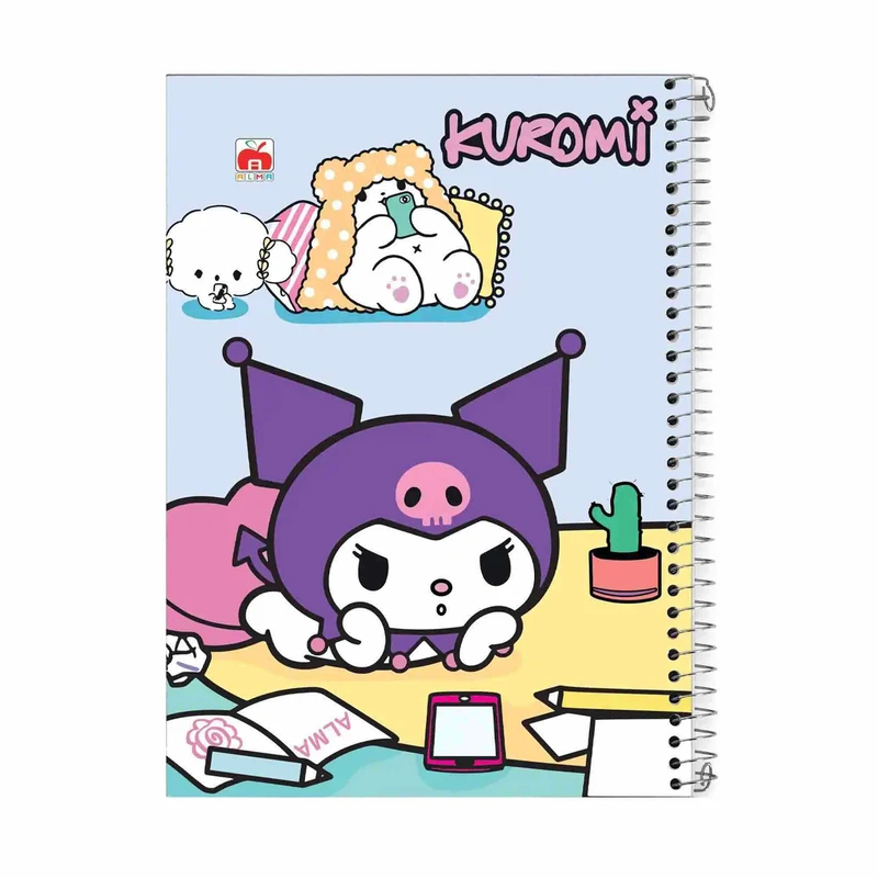 دفتر نقاشی 40 برگ آلما طرح KURUMI مدل مقوایی کد 7477