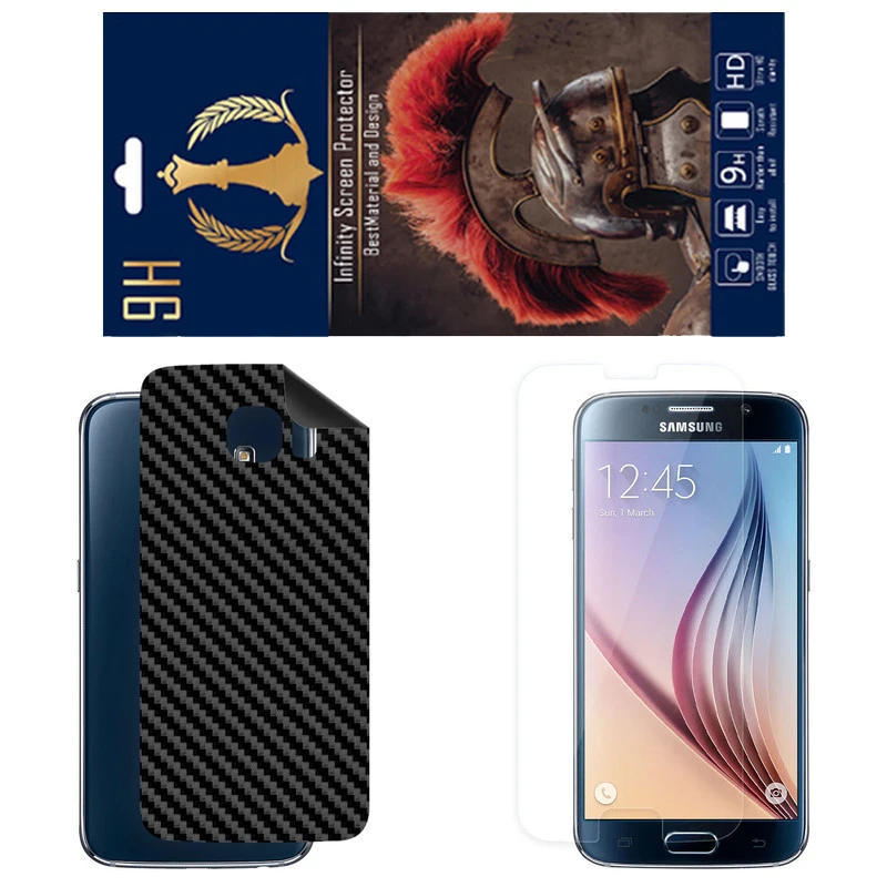 برچسب پوششی اینفینیتی مدل FC مناسب برای گوشی موبایل سامسونگ Galaxy S6 به همراه محافظ صفحه نمایش