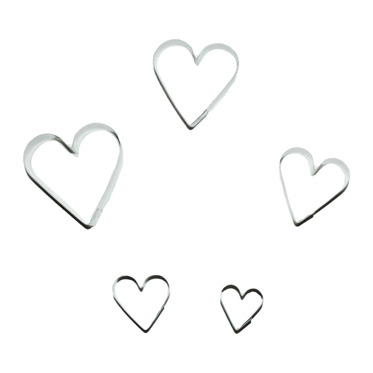 کاتر شیرینی پزی مدل Hearts مجموعه 5 عددی 