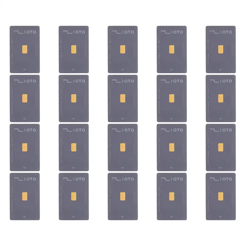 شمش طلا 24 عیار زیوتو مدل Au-p1 بسته 20 عددی