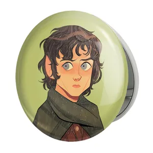 آینه جیبی خندالو طرح فرودو بگینز ارباب حلقه ها Lord of the Rings مدل تاشو کد 4758 