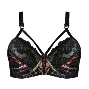 سوتین زنانه مدل مخمل پلنگی کد 04