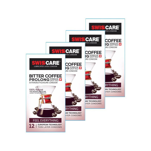  کاندوم سوئیس کر مدل Bitter Coffee Prolong مجموعه 4 عددی